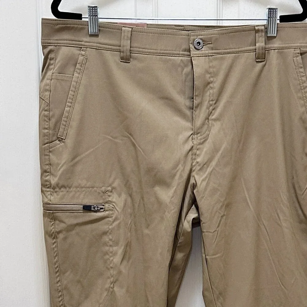 Eddie Bauer Men's Rainier Fleece Lined Pant Size 40X32 Tan Stretch Fit (NEW) - Picture 3 of 16